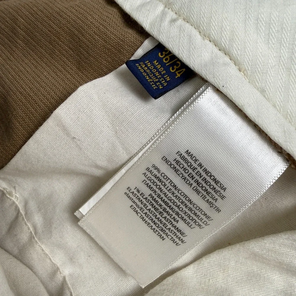 Polo Ralph Lauren Pants Mens 36x31 Brown Stretch Classic Fit Corduroy Chino
